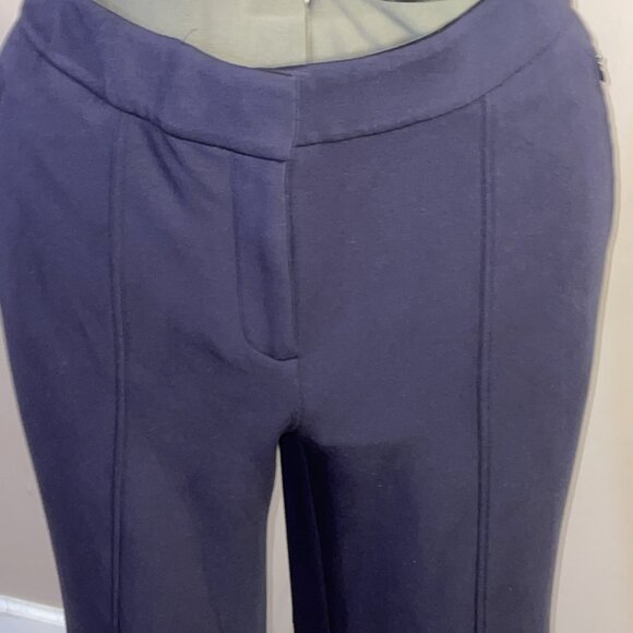Lane Bryant Straight Leg Travel Trousers Navy Blue Stretch Zip Pockets Sz 16 - Picture 2 of 11